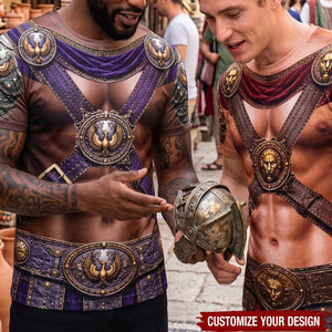 Custom Roman Gladiator T-shirt - Personalized Birthday Gifts For Husband, Son, Grandson, Yourself - Still Got Armor