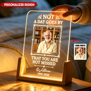 Not A Day Goes By That You Are Not Missed - Personalized Night Light