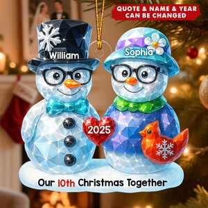 Our Christmas Together - Personalized Acrylic Ornament - Unique Christmas Gift