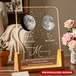 Custom Moon Phase By Date Gift For Mom Mother's Day Keepsake - Personalized Night Light