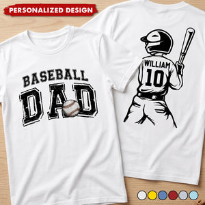 Father's Day Gifts, Baseball Dad, Daddy, Grandpa - Personalized Shirt