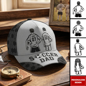 Father's Day Gifts, Soccer Dad, Grandpa - Personalized Cap
