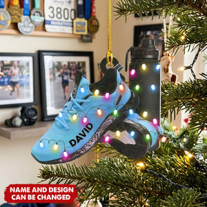 Custom Runner Shoes Christmas Ornament, Custom Marathon Ornament