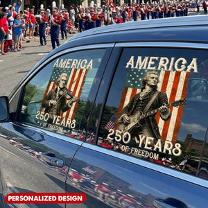250 Years Of Freedom Presidents Playing Instruments - Personalized Decal