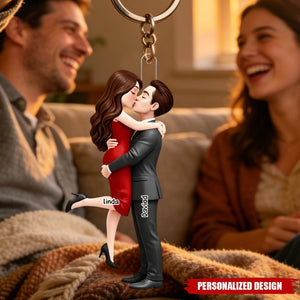The Day I Found You Custom Special Date – Anniversary Gift for Her – Personalized Keychain