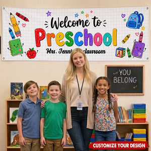 Welcome Class First Day Of School - Personalized Banner