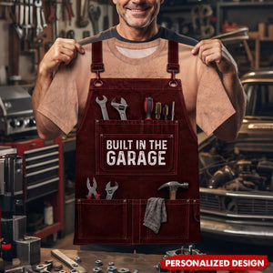 Custom Mechanic T-shirt - Personalized Grilling Gifts For Husband, Son, Grandson, Yourself - Built In The Garage