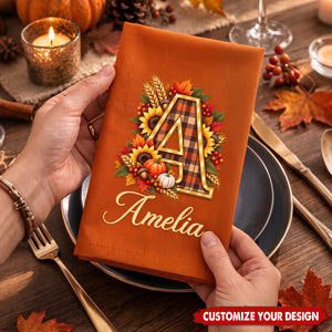 Custom Napkin - Personalized Birthday Gifts - Warm Fall Wishes To All