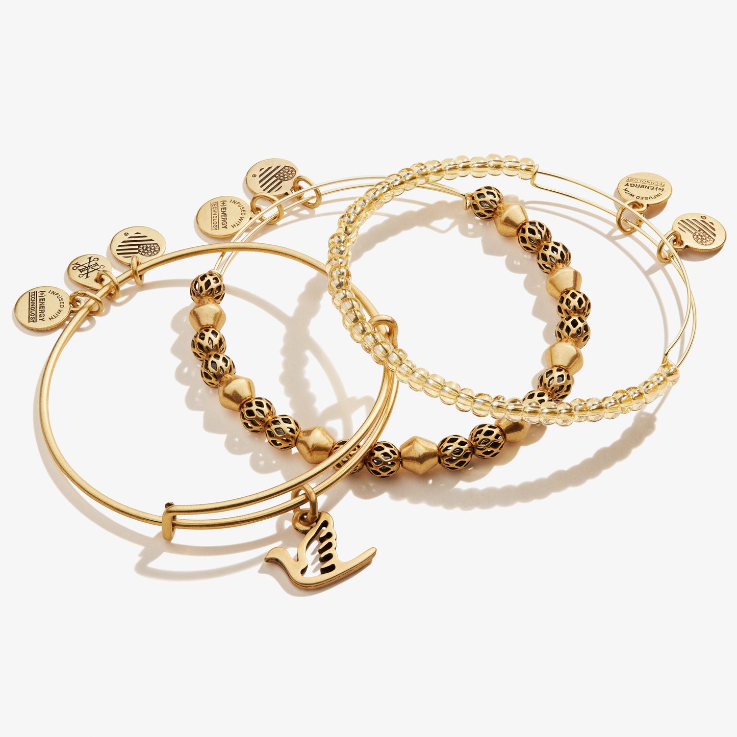 Dove Beaded Bangles, Set of 3
