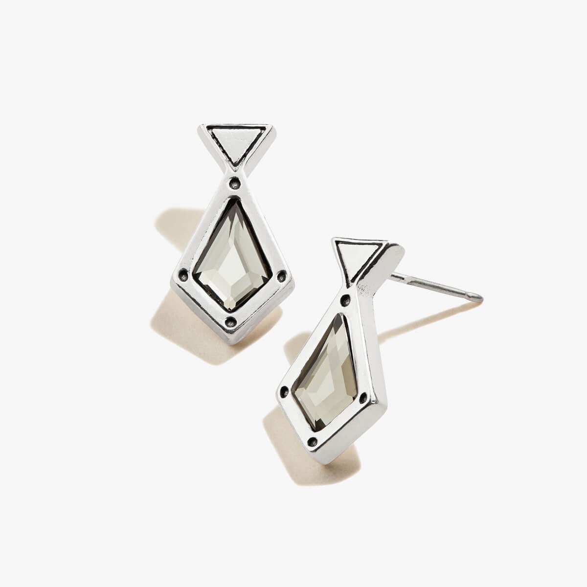 Black Crystal Stud Earrings
