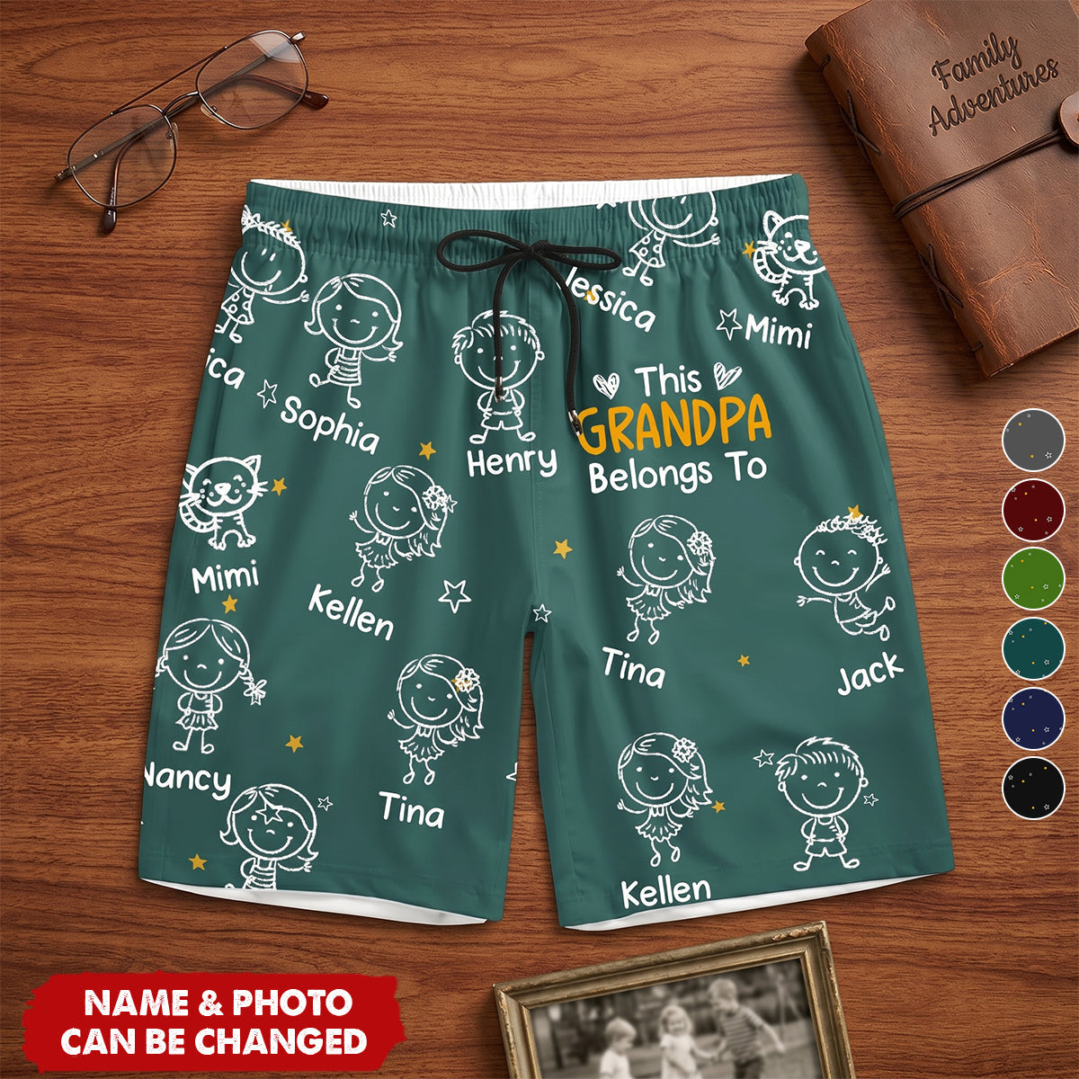 This Papa Belongs To Doodle Style- Personalized Shorts