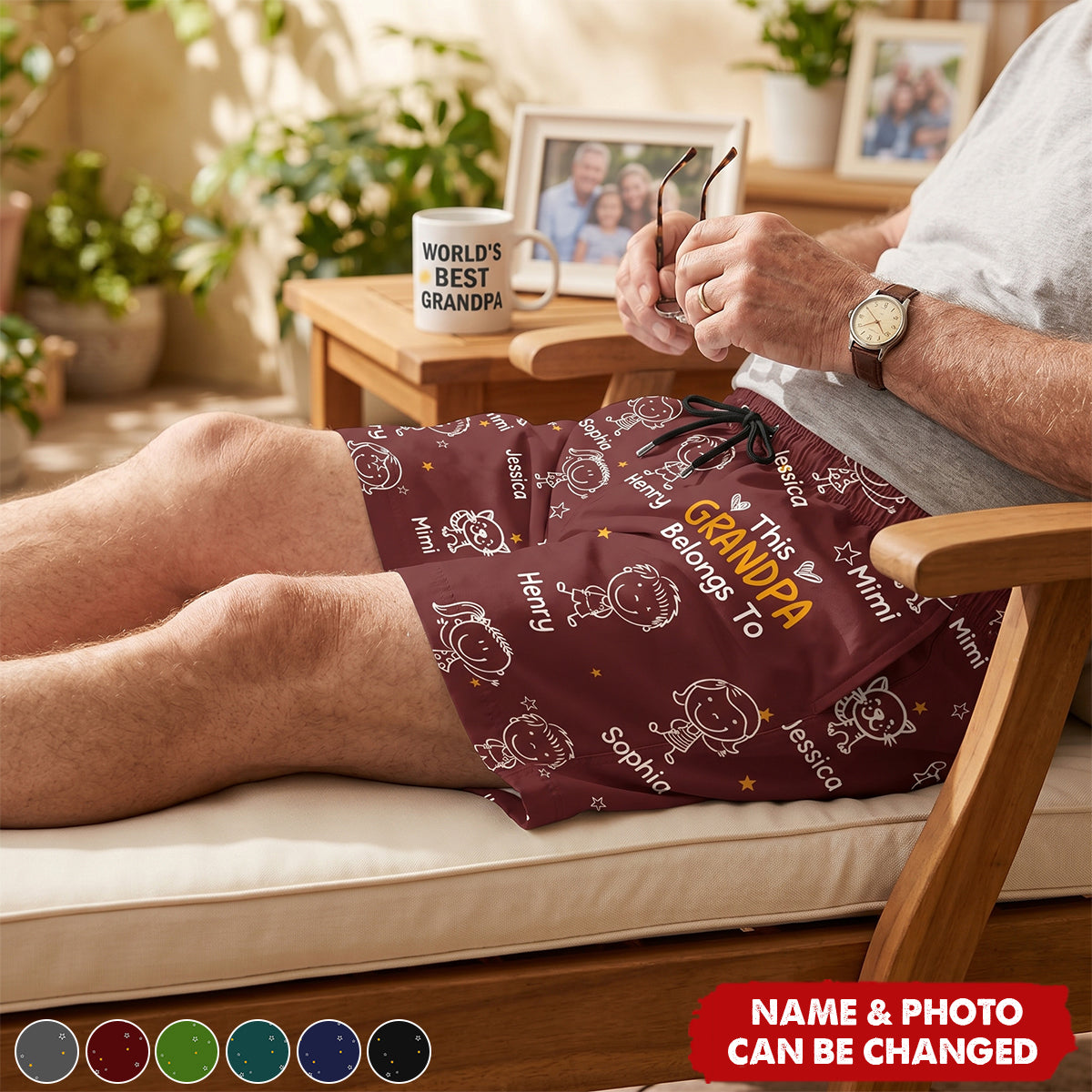 This Papa Belongs To Doodle Style- Personalized Shorts