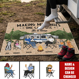 Making Memories One Campsite At A Time Family Camping - Personalized Doormat