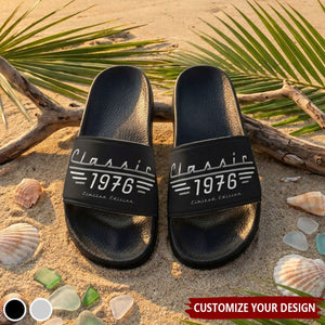 Classic Limited Edition - Father's Day,Birthday Gift- Personalized Slide Sandals