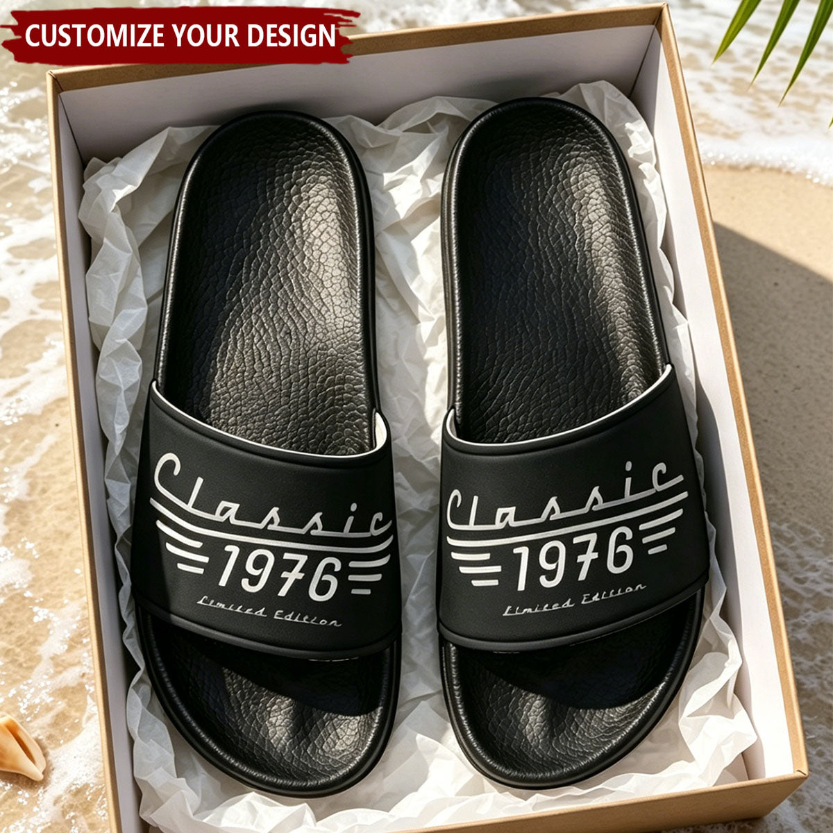 Classic Limited Edition - Father's Day,Birthday Gift- Personalized Slide Sandals