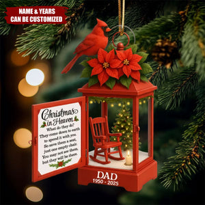 Christmas In Heaven - Personalized Lantern Memorial Chistmas Ornament