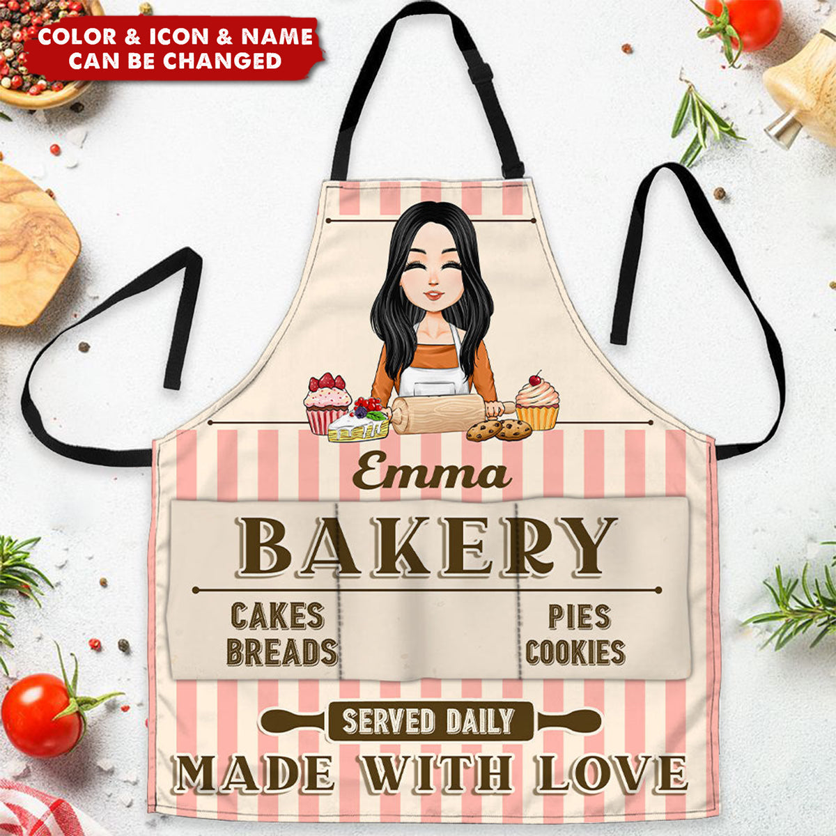 Baked With Love - Personalized Apron With Pocket