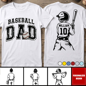 Father's Day Gifts, Baseball Dad, Daddy, Grandpa - Personalized Shirt