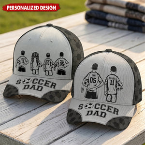 Father's Day Gifts, Soccer Dad, Grandpa - Personalized Cap