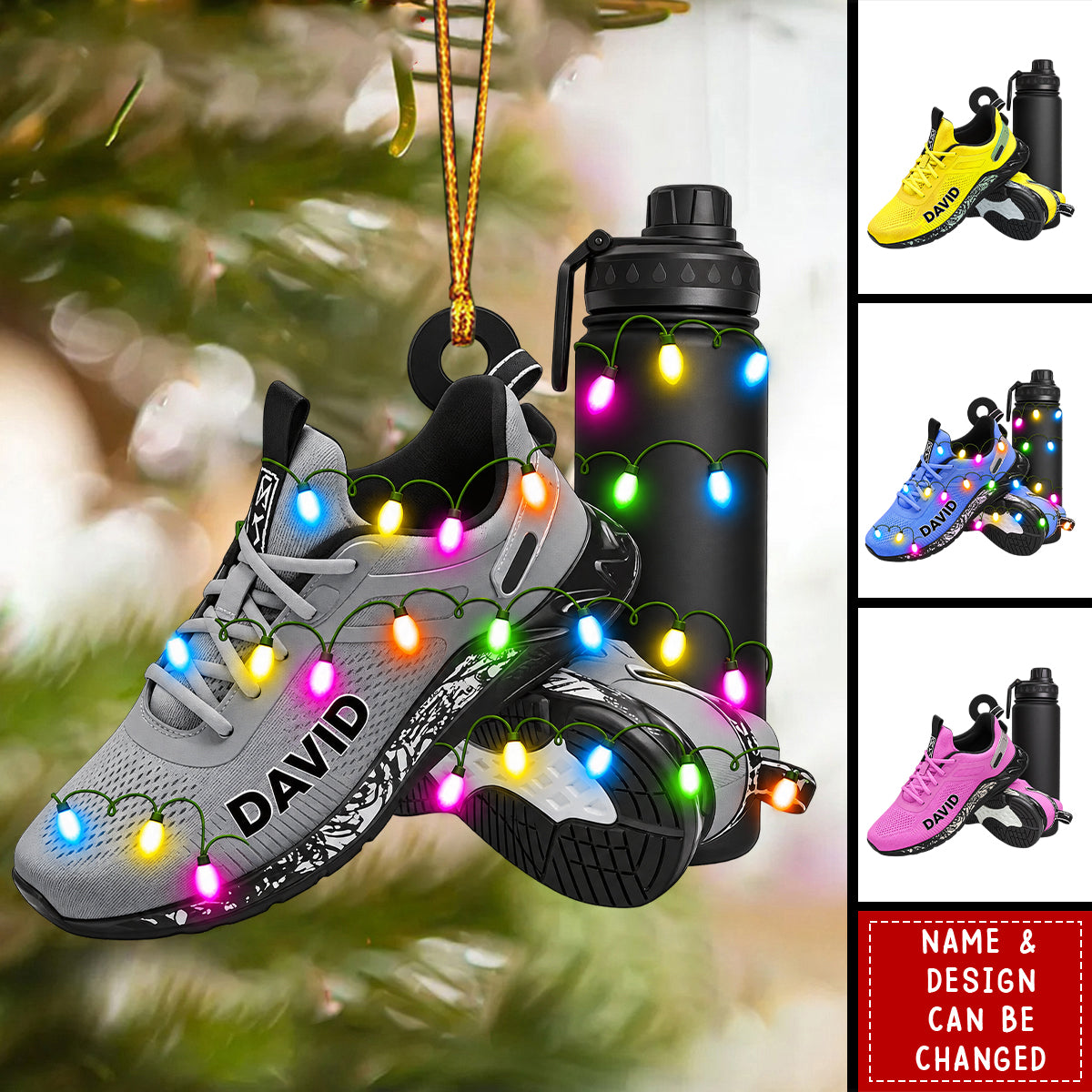 Custom Runner Shoes Christmas Ornament, Custom Marathon Ornament