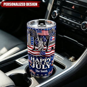 USA Happy 4th July Tumbler - Personalized Gifts For Family