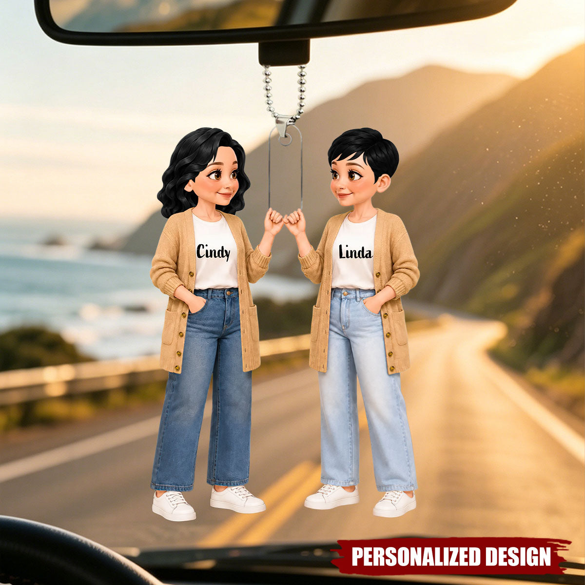 Deep Friendship - Personalized Acrylic Car Ornament