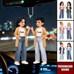 Deep Friendship - Personalized Acrylic Car Ornament