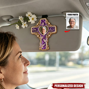 Custom Car Visor Clip - Personalized Memorial Sympathy Gifts For Loss Of Mom, Dad - Forever Loved Beyond Words