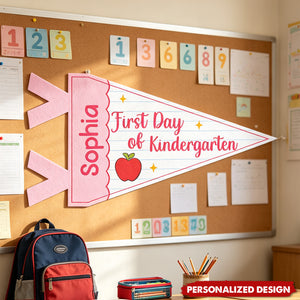 First Day Of School - Personalized Pennant