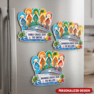 Custom Cruise Ship Door Magnet - Personalized Summer Vacation And Travel Gifts For Mom, Dad, Brother, Sister - Sailing Together