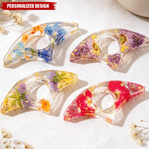 Birth Flower Book Lover - Personalized Resin Book Page Holder
