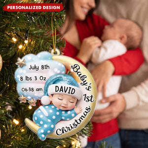Custom Acrylic Ornament—A Personalized Christmas Gift Designed For New Parents To Cherish Their Baby's First Christmas