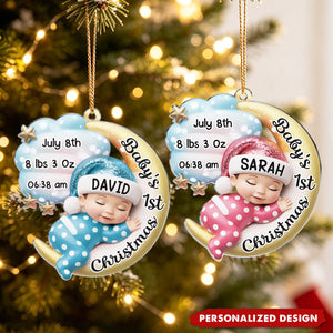 Custom Acrylic Ornament—A Personalized Christmas Gift Designed For New Parents To Cherish Their Baby's First Christmas