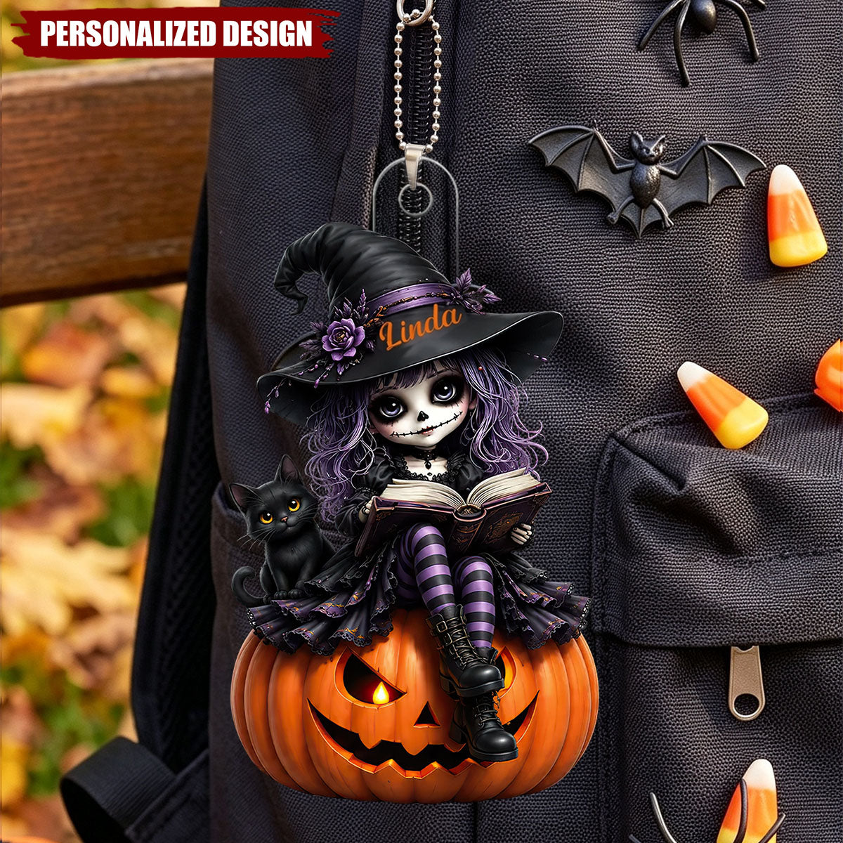 Personalized Acrylic Hanging Ornament – A Halloween Gift for Your Daughter or Granddaughter