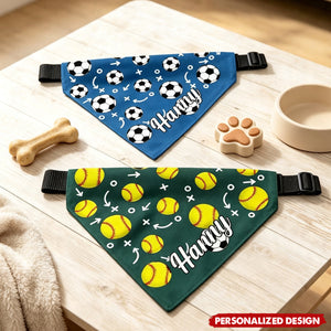 Dog Bandana Gift For Sport Lover - Personalized Bandana Collar