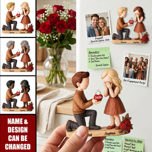 Couple Marriage Proposal - Personalized Fridge Magnet