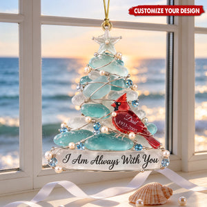 Heaven Cardinal Sea Ornament - Personalized Keepsake To Remember Departed Ones