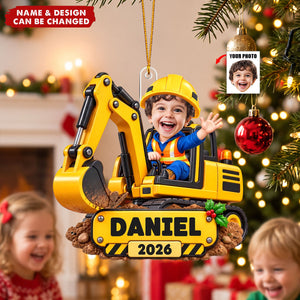 Custom Photo Ornament - Personalized Christmas Gifts For Kids - Big Builds Ahead