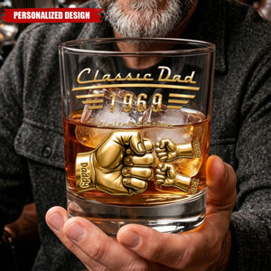 Classic Dad - Limited Edition - Personalized Whiskey Glass, Gift For Dad,  Grandpa