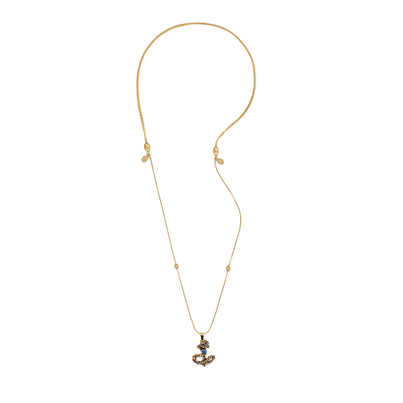 Anchor III Charm Necklace